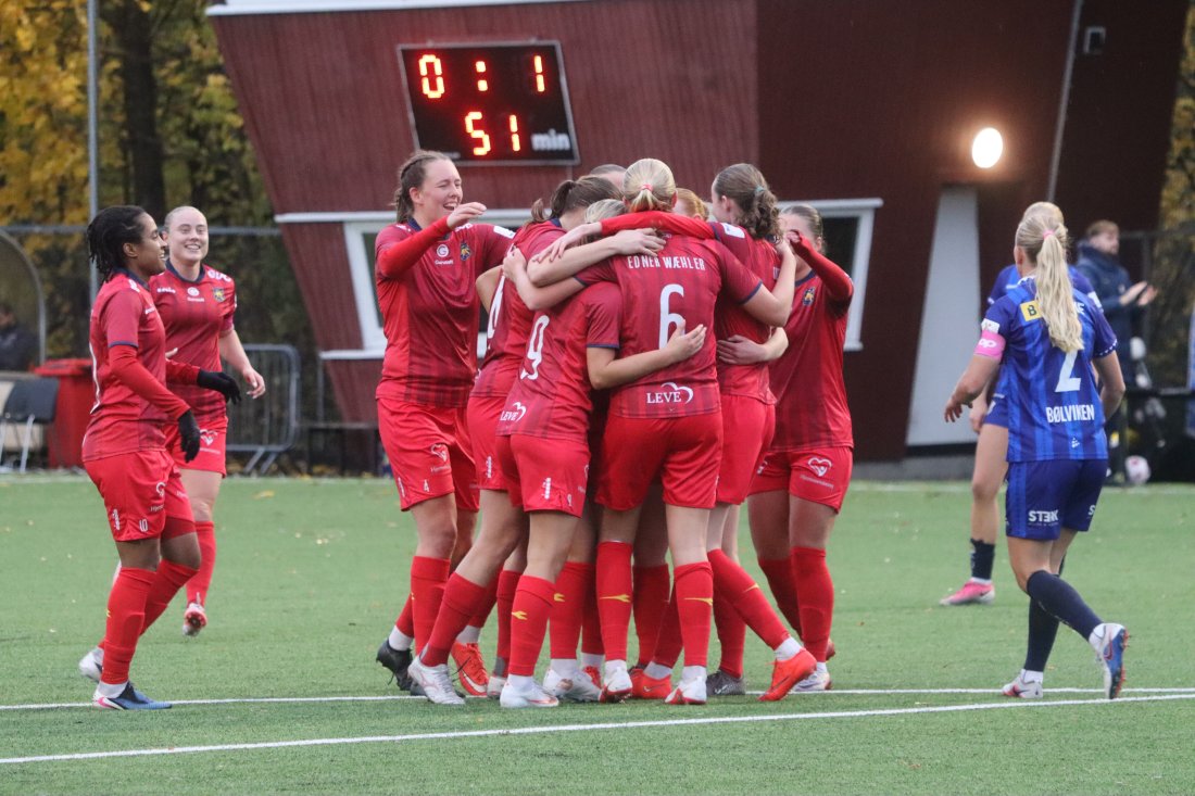 Tufte med sin første scoring i Toppserien. Foto: Erling Løkken